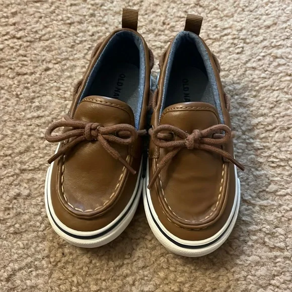 Old Navy Shoes Faux Leather Boat Shoes For Toddler Boys Poshmark